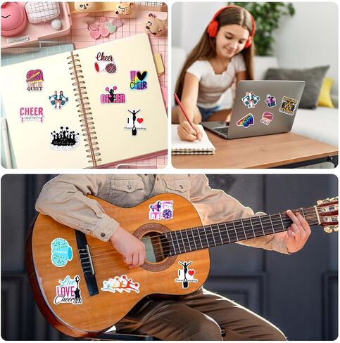 100pcs ملصقات المشجعين ، ملصقات فتاة هتاف الوردي ، المشجعين شارات مقاومة للماء للكمبيوتر المحمول ، زجاجة ماء ، شارات إيجابية تحفيزية للفتيات ، المراهقين ، المشجعين in Kuwait