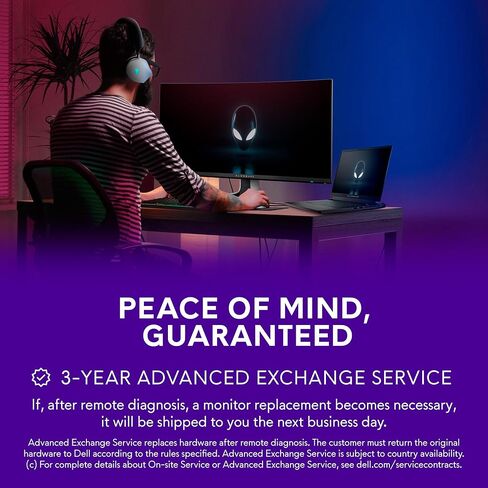 Alienware AW2725DF OLED Gaming Monitor - DISTOM -DOT WQHD (2560x1440) عرض 360Hz 0.03ms ، AMD Freesync Premium Pro ، HDMI/DP/USB 3.2 Gen1 - Black (متجدد) in Kuwait