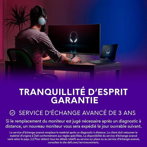 Alienware AW2725DF OLED Gaming Monitor - DISTOM -DOT WQHD (2560x1440) عرض 360Hz 0.03ms ، AMD Freesync Premium Pro ، HDMI/DP/USB 3.2 Gen1 - Black (متجدد) in Kuwait