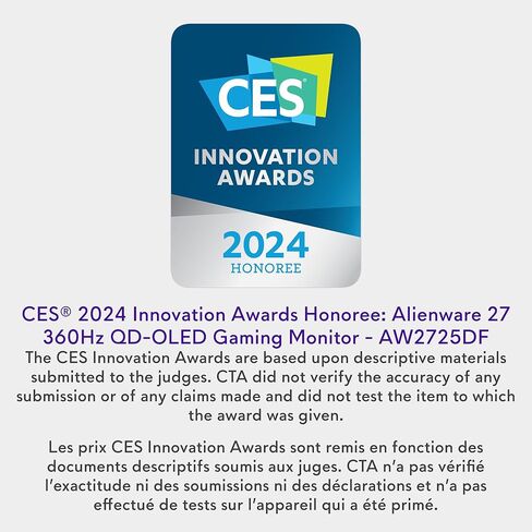 Alienware AW2725DF OLED Gaming Monitor - DISTOM -DOT WQHD (2560x1440) عرض 360Hz 0.03ms ، AMD Freesync Premium Pro ، HDMI/DP/USB 3.2 Gen1 - Black (متجدد) in Kuwait