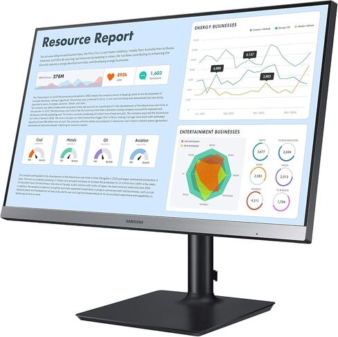 Samsung FT650 Series 24 بوصة FHD 1080p شاشة الكمبيوتر ، 75 هرتز ، لوحة IPS ، HDMI ، محور USB ، موقف قابل للتعديل ، 3 سنوات wrnty (LF24T650Fynxgo) in Saudi Arabia