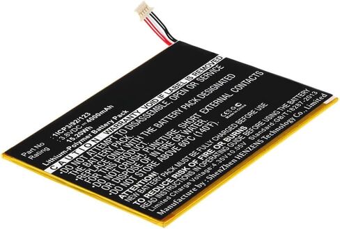Synergy Digital Tablet Battery, Compatible with Nextbook 1ICP3/92/123 Tablet, (Li-Pol, 3.8V, 4000mAh) Ultra High Capacity, Replacement for Nextbook 1ICP3/92/123 Battery in Saudi Arabia