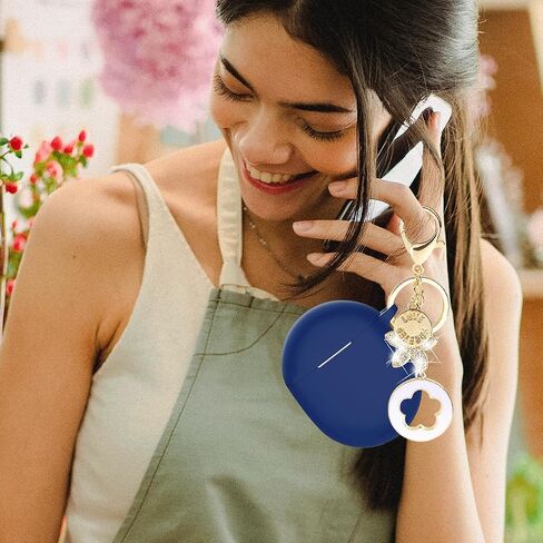 لـ Google Pixel Buds Pro & Buds Pro 2 Case ، علبة حماية كاملة من السيليكون الناعم مع Bling Five Leaf Keychain & Cleaner Kit للنساء الفتيات (الأخضر) in Kuwait