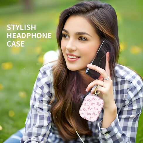 Compatiable with AirPod Pro 2nd/1st Generation Case,Lightweight & Durable Resistant Hard Case with Keychain,Stylish Design AirPod Case Cover for Women(Cute Pink Ribbon Bow) in Kuwait