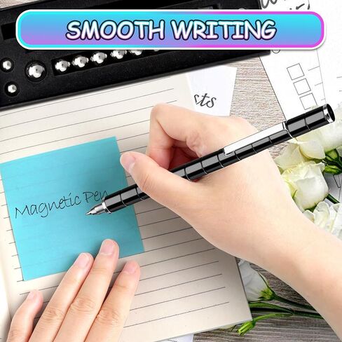 قلم فيدجيت من VNDUEEY، لعبة تخفيف الضغط بالقلم المغناطيسي، قلم معدني مغناطيسي للكتابة، أفضل الهدايا للأولاد المراهقين والبنات، مغناطيس فيدجيت هدايا لتخفيف التوتر لأصدقاء العائلة (أسود) in Kuwait