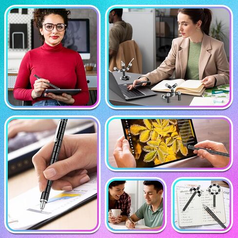 قلم فيدجيت من VNDUEEY، لعبة تخفيف الضغط بالقلم المغناطيسي، قلم معدني مغناطيسي للكتابة، أفضل الهدايا للأولاد المراهقين والبنات، مغناطيس فيدجيت هدايا لتخفيف التوتر لأصدقاء العائلة (أسود) in Kuwait