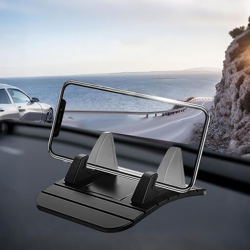 Black Silicone Car Cellphone Mount Vehicle Mobile Phone Holder-Universal & Anti-Slip in Saudi Arabia