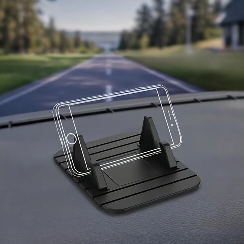 Black Silicone Car Cellphone Mount Vehicle Mobile Phone Holder-Universal & Anti-Slip in Saudi Arabia