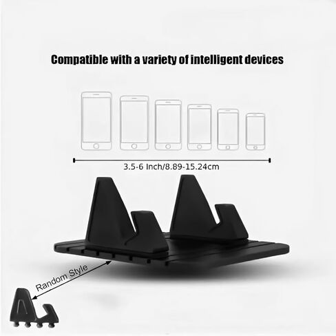 Black Silicone Car Cellphone Mount Vehicle Mobile Phone Holder-Universal & Anti-Slip in Saudi Arabia