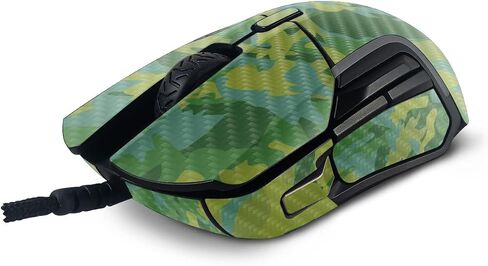 Mayyskins Carbon Carbon Confiber Tinciptived مع منافس الفولاذ 5 ألعاب الماوس - Verde Camouflage | واقي ، دائم من ألياف الكربون المحكم | من السهل تطبيق وتغيير الأنماط | صنع في الولايات المتحدة in Saudi Arabia