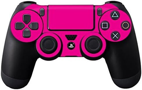 Maysyskins الجلد متوافق مع Sony PS4 وحدة تحكم - صلبة الساخنة الوردي | غلاف الالتفاف الواقي ، الدائم ، والفريد من نوعه | من السهل تطبيق الأنماط وإزالتها وتغييرها | صنع في الولايات المتحدة in Saudi Arabia