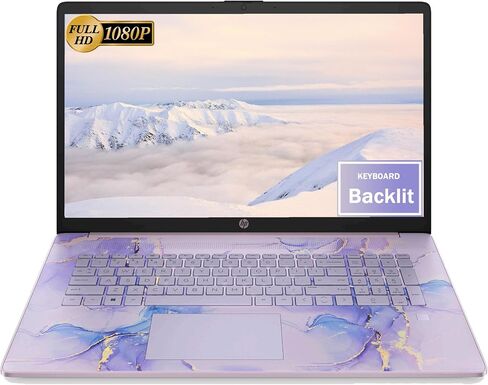 HP 17 بوصة كمبيوتر محمول ، 17.3 "Full HD 1920x1080 شاشة IPS ، معالج Intel Celeron N4120 ، ذاكرة الوصول العشوائي 16 جيجابايت ، 1 تيرابايت SSD ، Windows 11 Home ، لوحة مفاتيح الإضاءة الخلفية ، Lavender الشتوية ، ملحق الألباكاتوريك (متجدد) in Kuwait