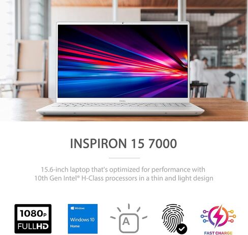 Dell Inspiron 15 Plus 7501 Laptop, 15.6" FHD LED Backlit Touchscreen, Intel i5-10300H, 16GB DDR4 RAM, 512GB PCIe SSD, Webcam, Backlit Keyboard, Fingerprint Reader, WiFi 6, Bluetooth, Win 10 Home in Kuwait