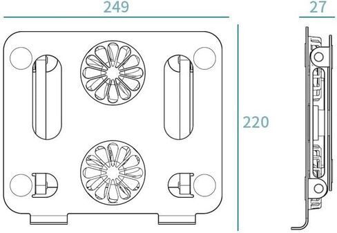 Folding Computer Stand Laptop Heat Dissipation Stand Fan with -Layer Height Adjustable Computer Stand(Gray) in Kuwait