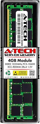 A-Tech 4GB RAM Replacement for HP 500203-061 | DDR3 1333MHz PC3-10600R 2Rx4 1.5V ECC RDIMM Registered 240-Pin DIMM Memory Module in Saudi Arabia