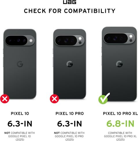 Urban Armor Gear Uag مصنوع لـ Google Pixel 10 Pro XL Case Pathfinder Clear - متوافق مع Pixelsnap والشحن المغناطيسي غطاء وقائي وعرة شفاف ، الرماد/الأسود in Kuwait
