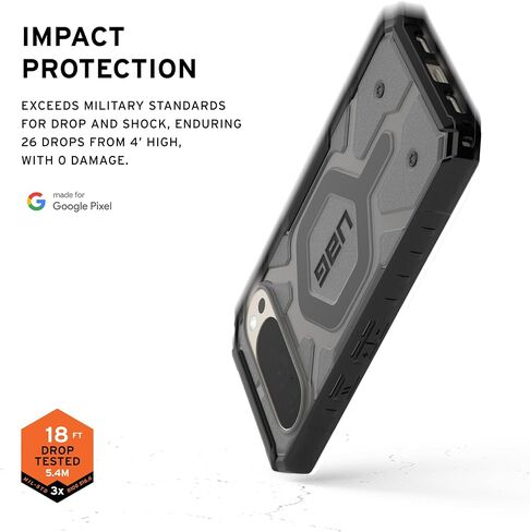Urban Armor Gear Uag مصنوع لـ Google Pixel 10 Pro XL Case Pathfinder Clear - متوافق مع Pixelsnap والشحن المغناطيسي غطاء وقائي وعرة شفاف ، الرماد/الأسود in Kuwait
