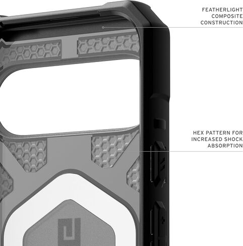 Urban Armor Gear Uag مصنوع لـ Google Pixel 10 Pro XL Case Pathfinder Clear - متوافق مع Pixelsnap والشحن المغناطيسي غطاء وقائي وعرة شفاف ، الرماد/الأسود in Kuwait