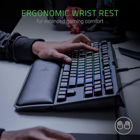 Razer Blackwidow Tournament Edition Chroma V2: Esports Gaming Keyboard - REST ERGONIMIC REST - Tenkeyless Design - Razer Green Mechanical Switches (tassile and clicky) (متجدد) in Kuwait