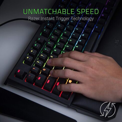 Razer Blackwidow Tournament Edition Chroma V2: Esports Gaming Keyboard - REST ERGONIMIC REST - Tenkeyless Design - Razer Green Mechanical Switches (tassile and clicky) (متجدد) in Kuwait