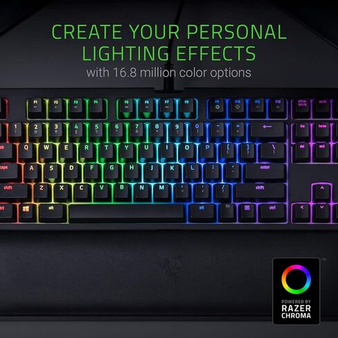 Razer Blackwidow Tournament Edition Chroma V2: Esports Gaming Keyboard - REST ERGONIMIC REST - Tenkeyless Design - Razer Green Mechanical Switches (tassile and clicky) (متجدد) in Kuwait