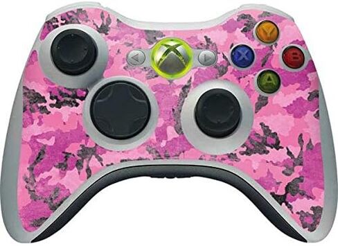 Skinit Skinit Skin Maming Skin Accompated مع جهاز التحكم اللاسلكي Xbox 360 - تصميم مموه وردي مصمم أصلاً in Saudi Arabia