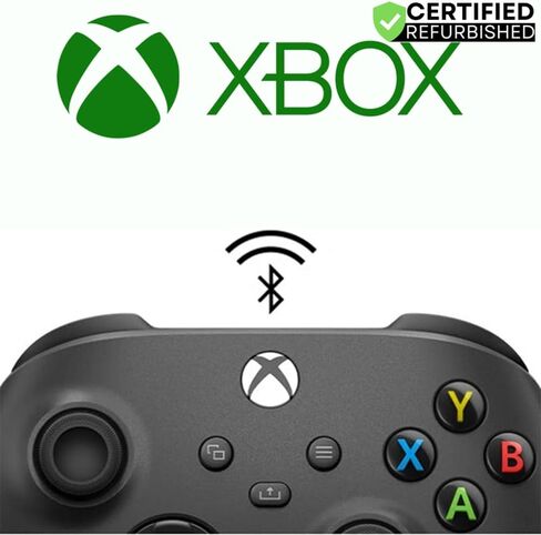 وحدة تحكم لاسلكية Microsoft Xbox مع كابل USB -C للكبريت - الكربون الأسود (المتجدد) مع حزمة حماية محسنة لمدة عامين CPS in Kuwait