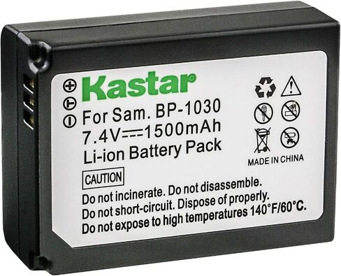 بطارية Kastar لـ Samsung BP1030 ، BP1030B ، BP1130 ، ED-BP1030 و Samsung NX200 ، NX210 ، NX300 ، NX300M ، NX1000 ، NX1100 ، NX2000 Cameras in Saudi Arabia