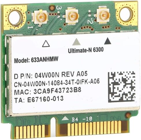 بطاقة شبكة Yunir 6300 ، 450Mbps Mini PCI E WiFi محول ، بطاقة لاسلكية مزدوجة 2.4 5 جيجا هرتز مع 802.11a g n لأجهزة الكمبيوتر المحمولة وأجهزة الكمبيوتر in Saudi Arabia