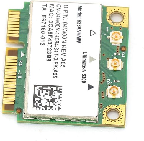 بطاقة شبكة Yunir 6300 ، 450Mbps Mini PCI E WiFi محول ، بطاقة لاسلكية مزدوجة 2.4 5 جيجا هرتز مع 802.11a g n لأجهزة الكمبيوتر المحمولة وأجهزة الكمبيوتر in Saudi Arabia