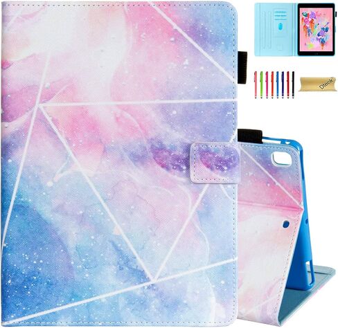 DTECK CASE لـ Apple iPad Pro Tablet (9.7 بوصة ، الإصدار 2016 ، طراز A1673 A1674 A1675) - حالة من الذروة الواقية من الجلود الذكية مع استيقاظ النوم التلقائي ، وغطاء الحامل الخفيف الوزن (Galaxy الوردي) in Kuwait