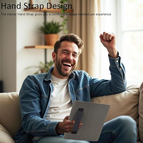 Universal 10 10.1 inch Android Tablet Case ، Dluggs Slim Folio Leather Case Cover for 9.5-11 Inch tablet مع حزام يدوي ، أسود in Kuwait