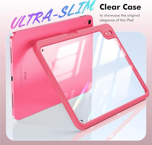 INFILAND Case for iPad (A16) 11th Generation 11 Inch 2025/10th Generation 10.9 Inch 2022,Multi-Angles Stand,Slim Protective Magnetic Origami Cover with Clear Back Shell (Navy Blue) in Kuwait