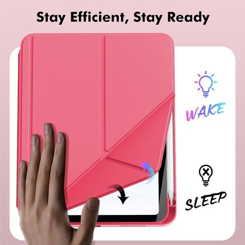 INFILAND Case for iPad (A16) 11th Generation 11 Inch 2025/10th Generation 10.9 Inch 2022,Multi-Angles Stand,Slim Protective Magnetic Origami Cover with Clear Back Shell (Navy Blue) in Kuwait