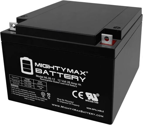 Mighty Max Battery ML26-12 12V 26AH استبدال بطارية UB12260-ER in Saudi Arabia