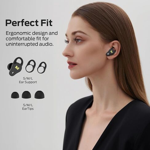 Monster N-Lite 210 Lo-Lite سماعات الأذن ، بوتوث 5.4 سماعات استريو داخل الأذن ، ميكروفون مدمج للمكالمة الواضحة الكريستالية ، وقت اللعب 32 ساعة ، شحن النوع C ، براعم الأذن المقاومة للماء للرياضة ، الأسود ، الأسود in Saudi Arabia