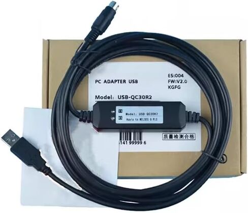 USB-QC30R2 للكمبيوتر USB منفذ الاتصالات تنزيل بيانات الكبل PLC برمجة الكابلات الاقتصادية النموذج الأسود 3 أمتار in Saudi Arabia
