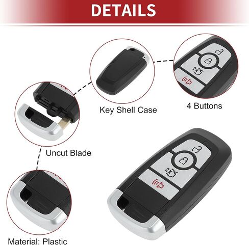 ACROPIX M3NA2C931423 315MHz Keyless Entry Remote Key Fob for Ford Fusion 2017-2020 for Ford Explorer 2018-2022 ID49 Replacement Car Key in Saudi Arabia