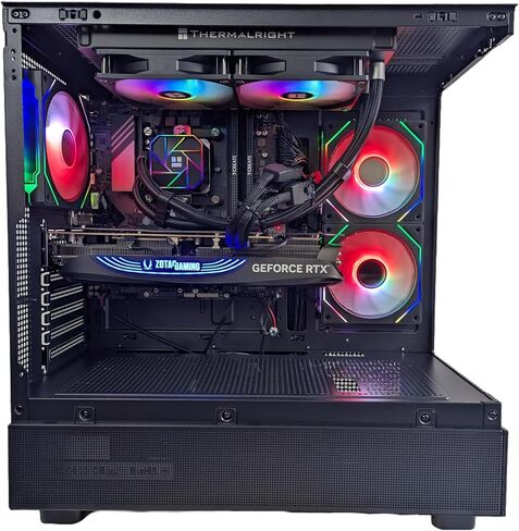 Centaurus Paladin 2 Gaming PC Intel Core Ultra 7 265k حتى 5.5 جيجا هرتز ، Radeon RX 9060 XT ، 32GB DDR5 RAM ، 1TB NVME SSD ، مبرد وحدة المعالجة المركزية السائلة ، Windows 11 Pro ، AC WiFi. سطح مكتب مخصص (Radeon RX 7600 XT) in Kuwait