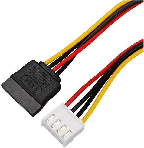 2-Pack VH3.96 4Pin to SATA Power Cable for VCR IP Camera Hard Disk Power 30cm 0.4m(30cm) in Saudi Arabia