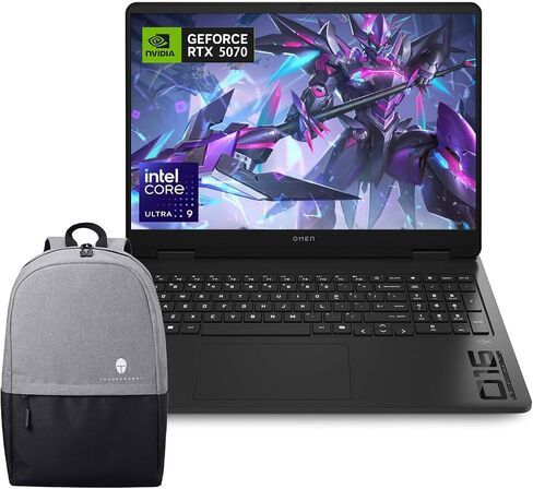 HP Omen 16 Ultra Slim RTX 5070 Pro Gaming Laptop ، 16 "WQXGA 240Hz ، Intel Ultra 9 285H (Beats Intel I9-14900) ، NVIDIA RTX 5070 ، 64GB DDR5 RAM ، 1TB SSD ، Bundle with Thunderbot 17.3 Gen 4 in Kuwait
