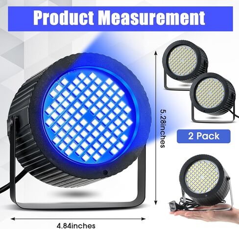 2 قطعة ضوء ستروب أبيض ساطع 88 مصباح LED فلاش للحفلات وسرعة الإضاءة وأوضاع الصوت وأضواء وامضة وأضواء المسرح لعيد الميلاد وعيد الفصح وحفلات أعياد الميلاد وغرفة الرقص DJ Bar Karaoke Show Wedding in Kuwait