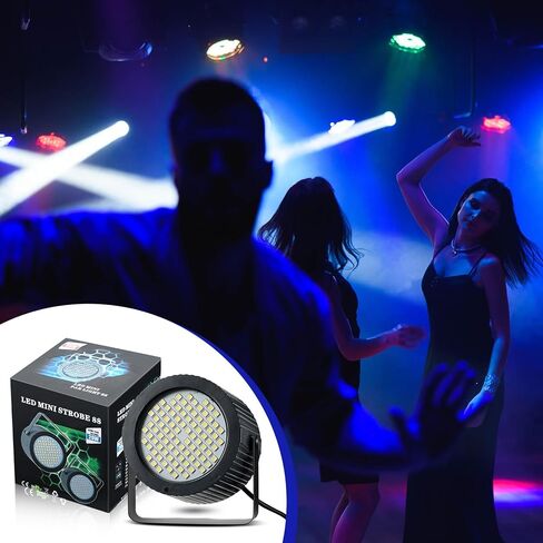 2 قطعة ضوء ستروب أبيض ساطع 88 مصباح LED فلاش للحفلات وسرعة الإضاءة وأوضاع الصوت وأضواء وامضة وأضواء المسرح لعيد الميلاد وعيد الفصح وحفلات أعياد الميلاد وغرفة الرقص DJ Bar Karaoke Show Wedding in Kuwait