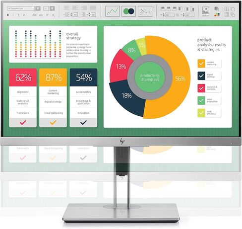 HP ELITERISPLAY E223 21.5 بوصة شاشة LED LED GRAY (1FH45A8#ABA) (متجدد) in Kuwait