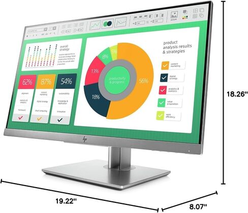 HP ELITERISPLAY E223 21.5 بوصة شاشة LED LED GRAY (1FH45A8#ABA) (متجدد) in Kuwait