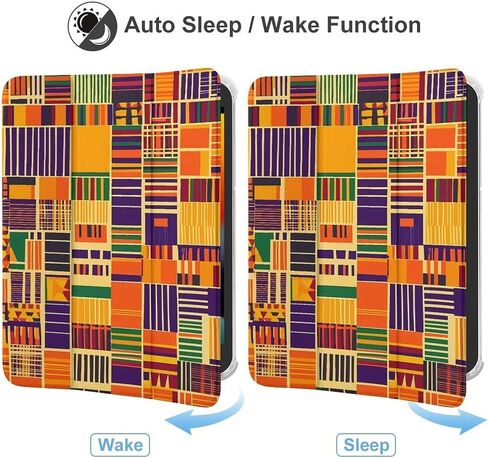 Kente Cloth Pattern Case with Pen Holder Slim Lightweight Trifold Stand Compatible with iPad mini 4/5/6 Mini6（8.3in） in Saudi Arabia