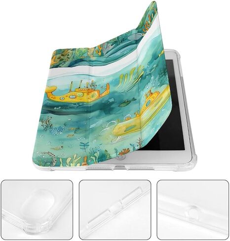 حالة SUB-SEA مع حامل القلم TRIFOLD SLIM TRIFOLD متوافق مع iPad Mini 4/5/6 MINI6 （8.3in） in Saudi Arabia