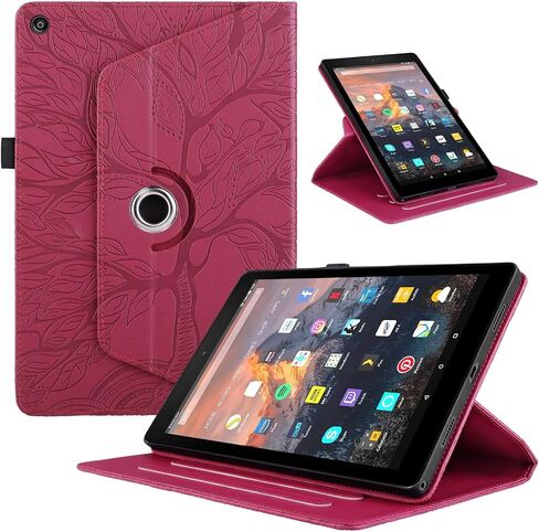 السفر على الكمبيوتر اللوحي متوافق مع Kindle Fire HD 8 (الجيل السابع/الثامن ، 2016/2017/2018 إصدار) حالة متوافقة مع Tablet 360 درجة دوارة حالة قابلة للطي متوافقة مع الجهاز اللوحي in Kuwait