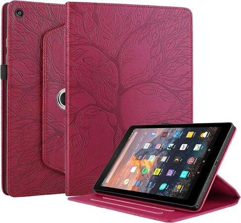 السفر على الكمبيوتر اللوحي متوافق مع Kindle Fire HD 8 (الجيل السابع/الثامن ، 2016/2017/2018 إصدار) حالة متوافقة مع Tablet 360 درجة دوارة حالة قابلة للطي متوافقة مع الجهاز اللوحي in Kuwait