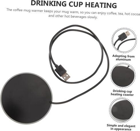 Magiclulu Electric Coffee Coffee Warmer Coaster Cust Cup Cup Pad for Coffee Milk Tea التحكم التلقائي في درجة الحرارة لمكتب استخدام المنزل تصميم خفيف الوزن in Kuwait
